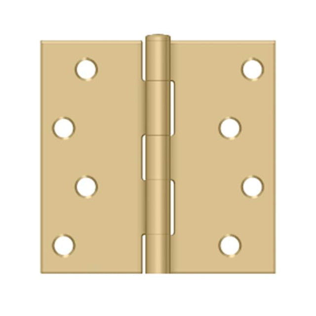 Deltana - 4'' x 4'' Square Hinge - Brushed Brass