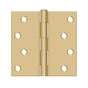 Deltana - 4'' x 4'' Square Hinge - Brushed Brass