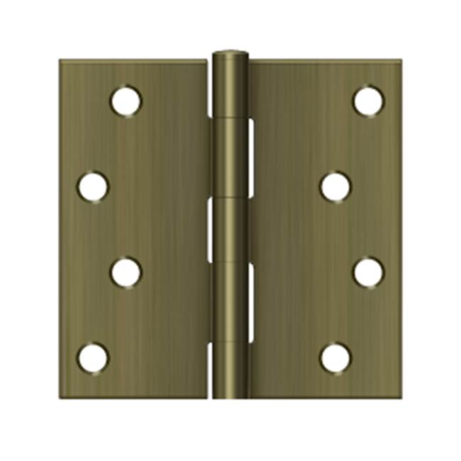 Deltana - 4'' x 4'' Square Hinge - Antique Brass