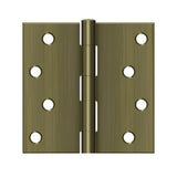Deltana - 4'' x 4'' Square Hinge - Antique Brass