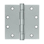 Deltana - 4-1/2'' x 4-1/2'' Square Hinge, HD, Ball Bearings - Brushed Chrome