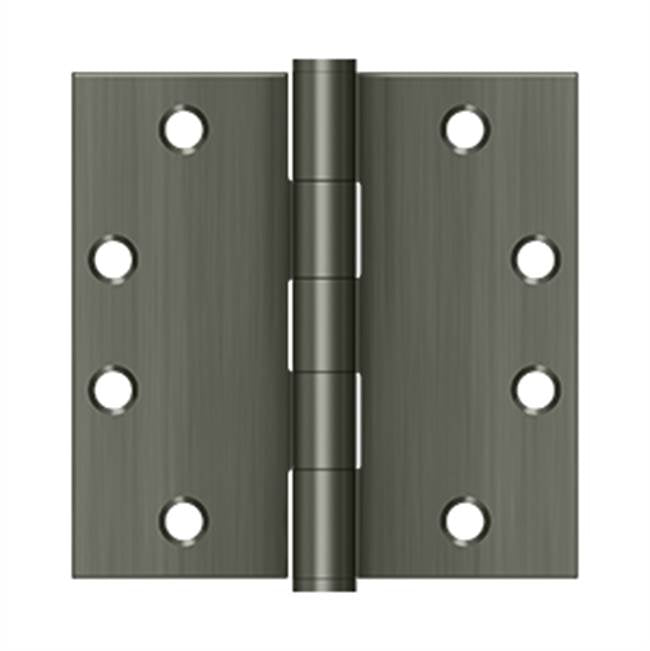 Deltana - 4-1/2'' x 4-1/2'' Square Hinges, HD - Antique Nickel