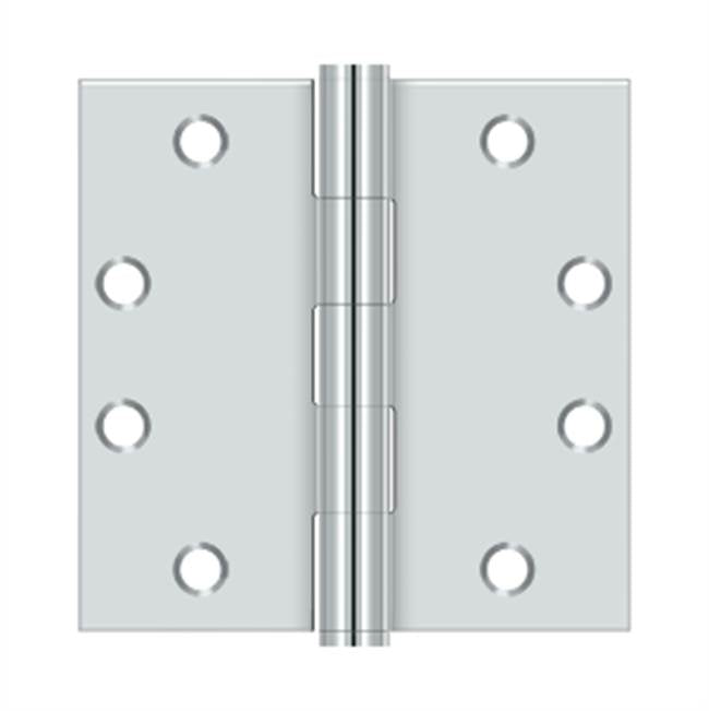 Deltana - 4-1/2'' x 4-1/2'' Square Hinges, HD - Polished Chrome