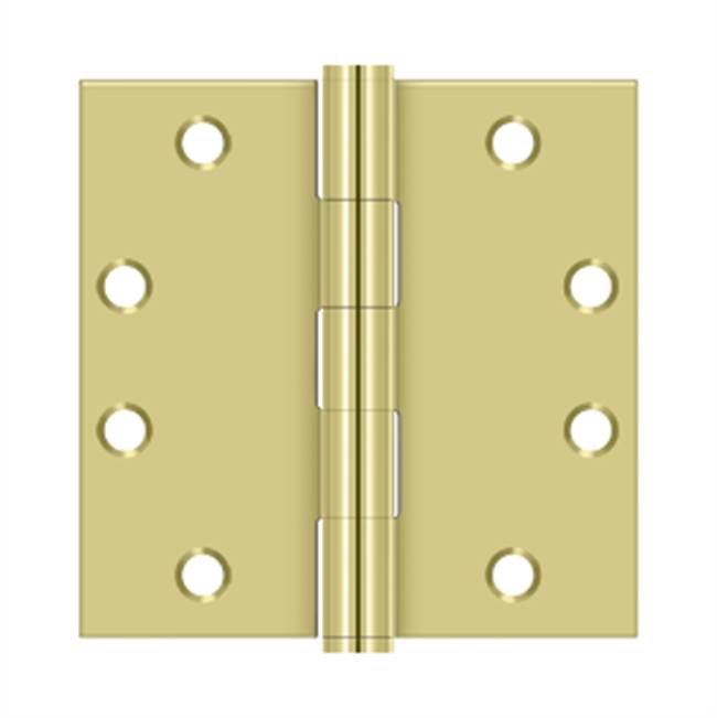 Deltana - 4-1/2'' x 4-1/2'' Square Hinges, HD - Polished Brass