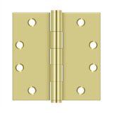 Deltana - 4-1/2'' x 4-1/2'' Square Hinges, HD - Polished Brass