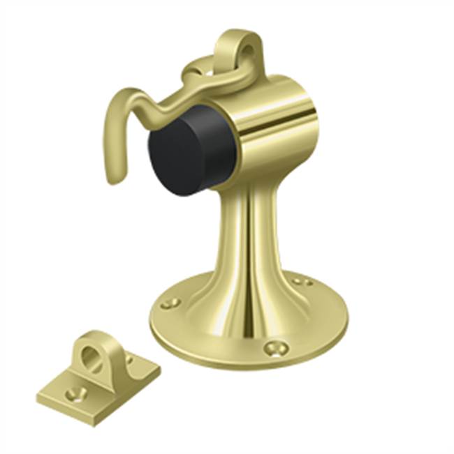 Deltana - Floor Mount Bumper w/ Holder, Solid Brass - Polished Brass