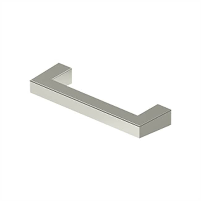 Deltana - Modern Square Bar Pull, 3-1/2'', HD, Solid Brass - Polished Nickel