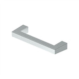 Deltana - Modern Square Bar Pull, 3-1/2'', HD, Solid Brass - Polished Chrome