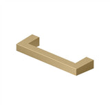 Deltana - Modern Square Bar Pull, 3-1/2'', HD, Solid Brass - Brushed Brass