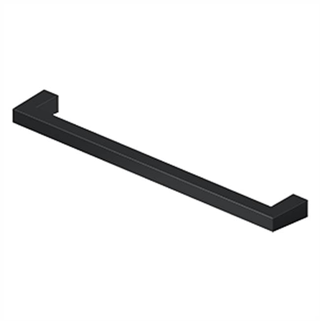 Deltana - Modern Square Bar Pull, 8'', HD, Solid Brass - Paint Black