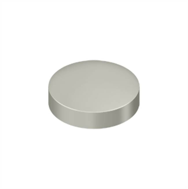 Deltana - Screw Cover, Round, Flat, 1'' Diam - Brushed Nickel