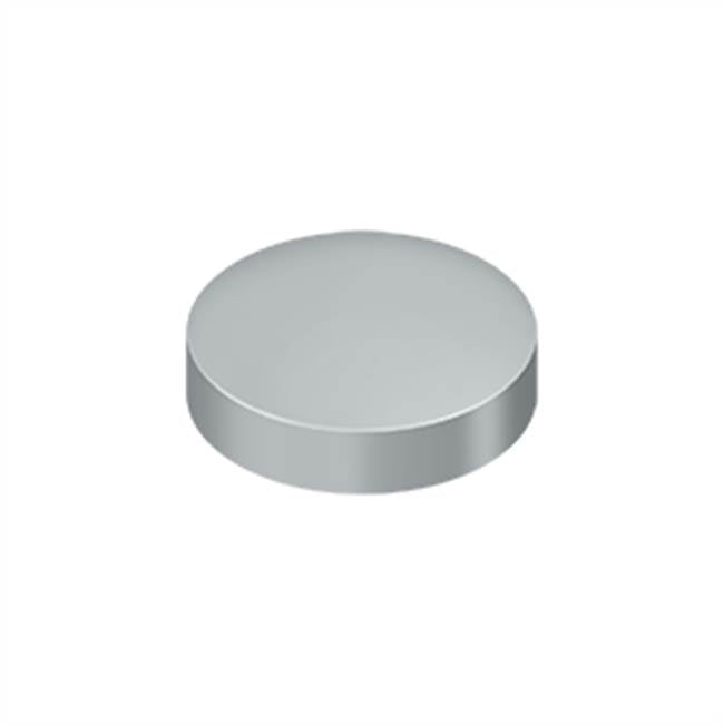 Deltana - Screw Cover, Round, Flat, 1'' Diam - Brushed Chrome