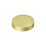 Deltana - Screw Cover, Round, Flat, 1'' Diam - Polished Brass