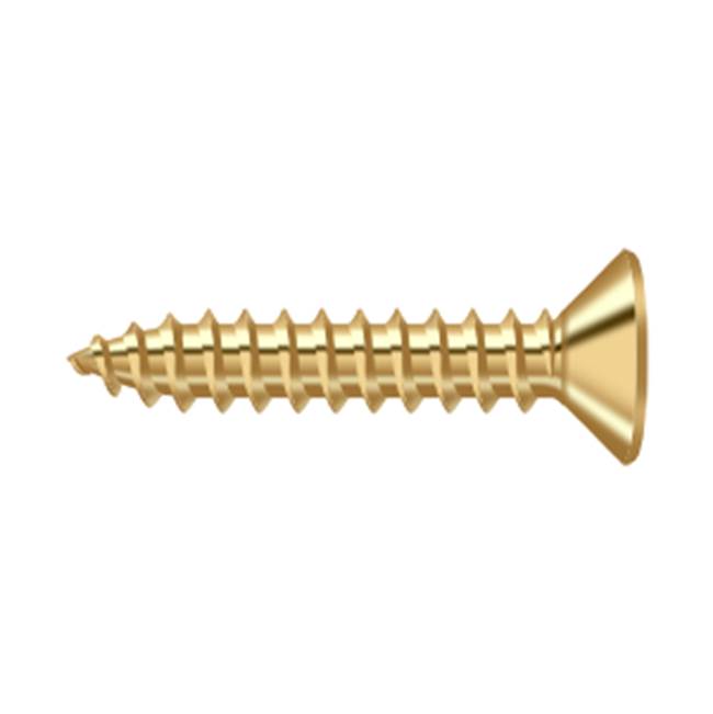 Deltana - Wood Screw, SB, No.10 x 1'' - PVD Polished Brass