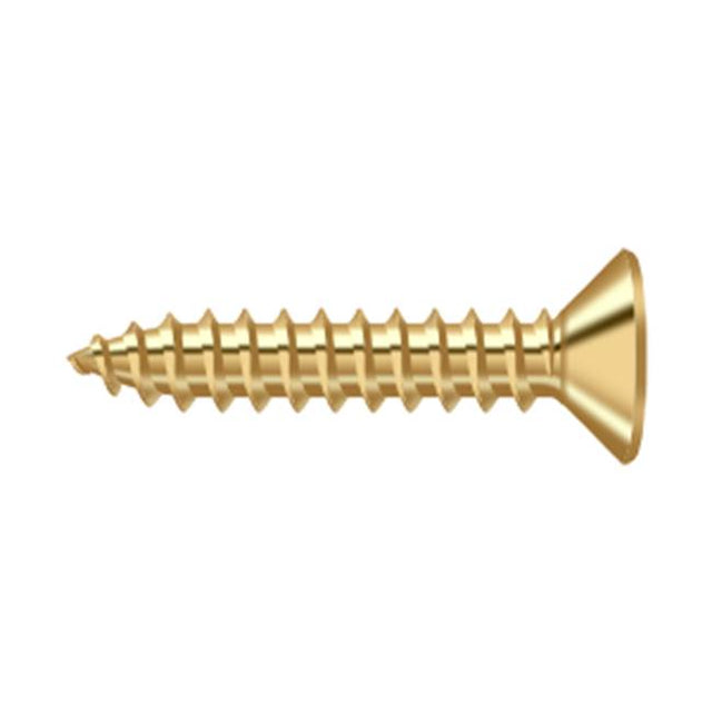 Deltana - Wood Screw, SB, No.10 x 1'' - PVD Polished Brass