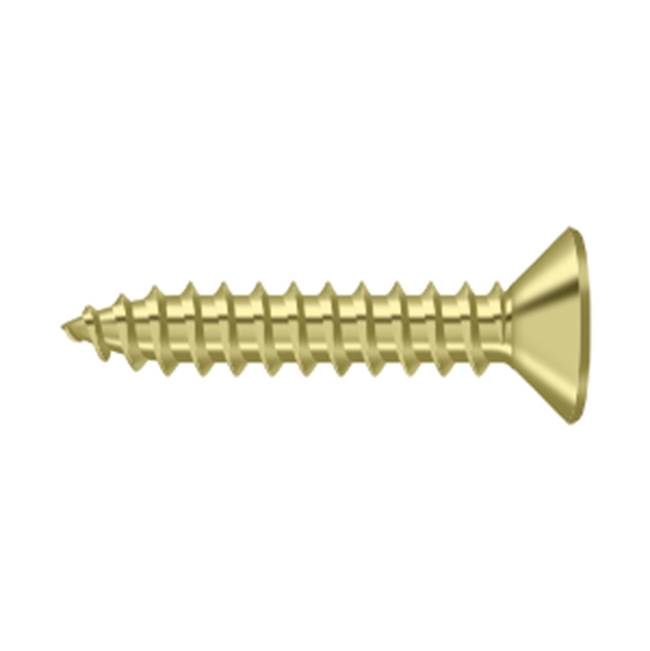 Deltana - Wood Screw, SB, No.10 x 1'' - Polished Brass