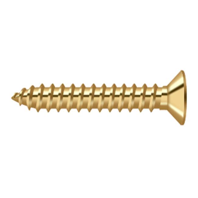 Deltana - Wood Screw, SB, No.12 x 1-1/4'' - PVD Polished Brass