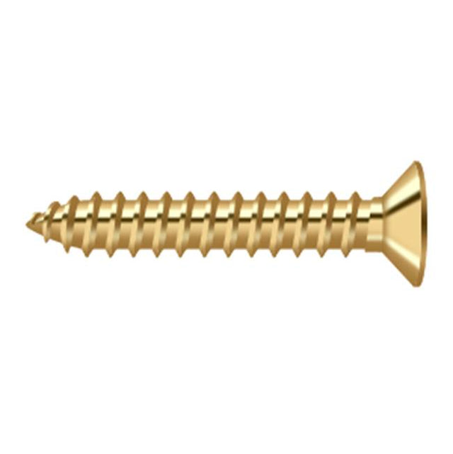 Deltana - Wood Screw, SB, No.12 x 1-1/4'' - PVD Polished Brass