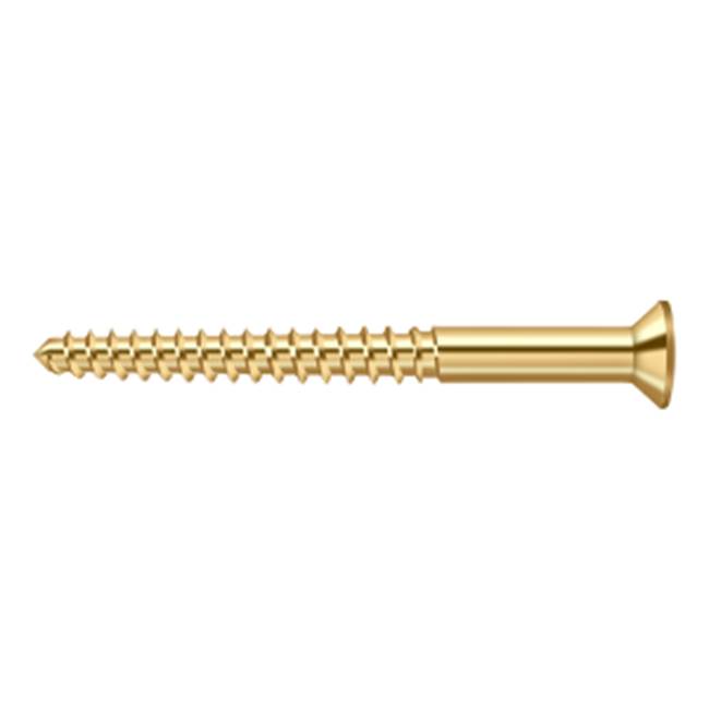 Deltana - Wood Screw, SB, No.12 x 2-1/2'' - PVD Polished Brass