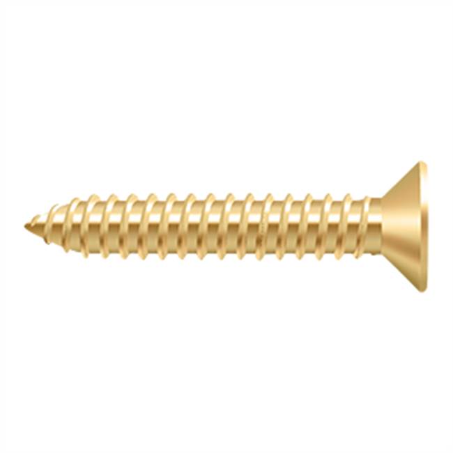 Deltana - Wood Screw, SB, No.14 x 1-1/4'' - PVD Polished Brass