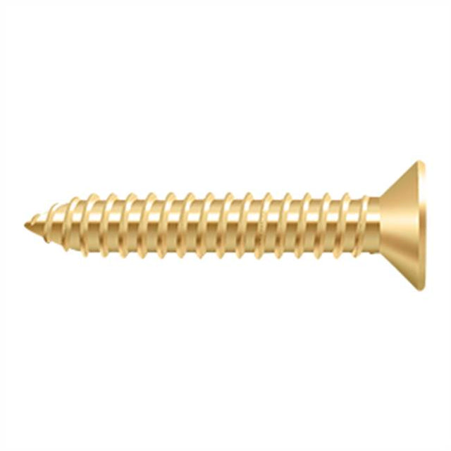 Deltana - Wood Screw, SB, No.14 x 1-1/4'' - PVD Polished Brass