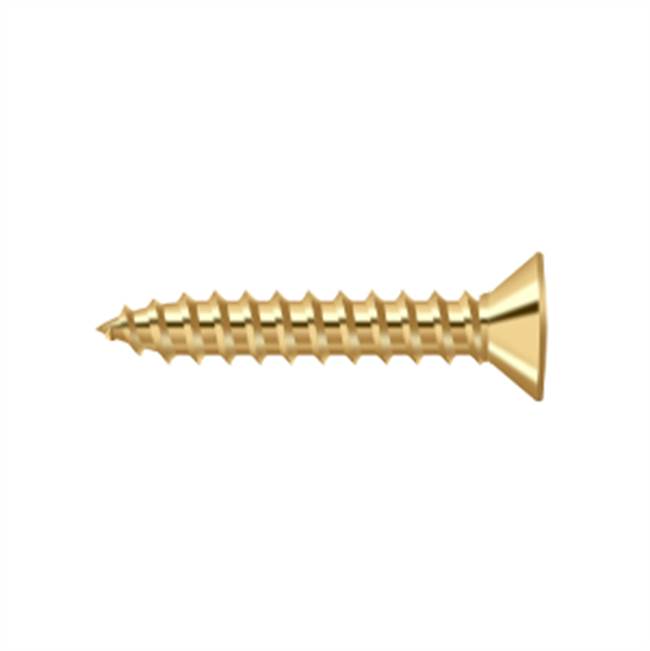 Deltana - Wood Screw, SB, No.7 x 3/4'' - PVD Polished Brass
