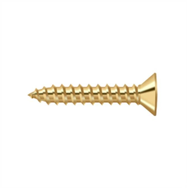 Deltana - Wood Screw, SB, No.7 x 3/4'' - PVD Polished Brass