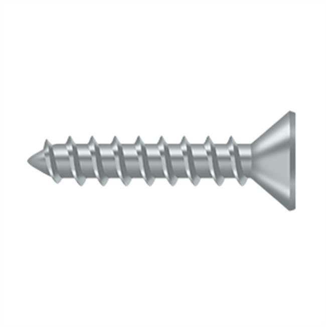 Deltana - Wood Screw, Steel, No.10 x 1'' - Brushed Chrome
