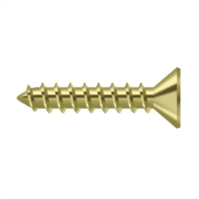 Deltana - Wood Screw, Steel, No.10 x 1'' - Polished Brass