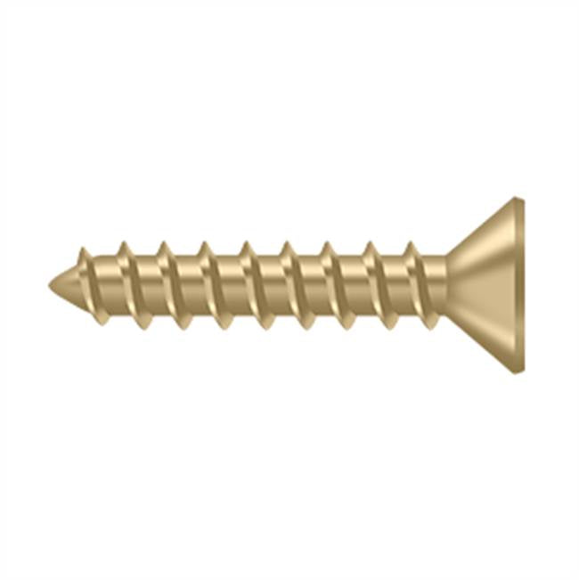 Deltana - Wood Screw, Steel, No.10 x 1'' - Brushed Brass