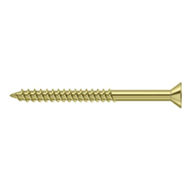 Deltana - Wood Screw, Steel, No.10 x 2-1/2'' - Polished Brass