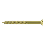 Deltana - Wood Screw, Steel, No.10 x 2-1/2'' - Polished Brass