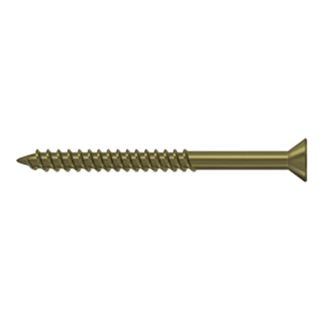 Deltana - Wood Screw, Steel, No.10 x 2-1/2'' - Antique Brass