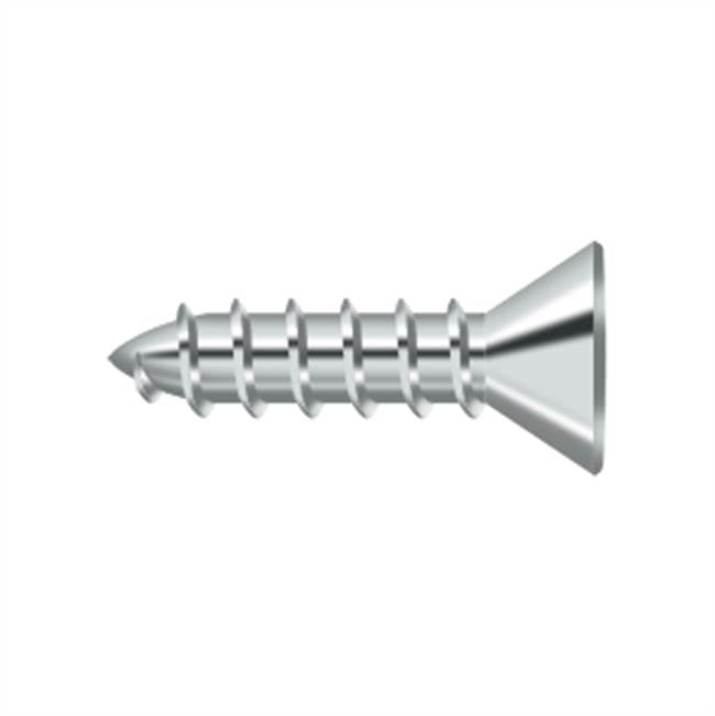 Deltana - Wood Screw, Steel, No.10 x 3/4'' - Polished Chrome