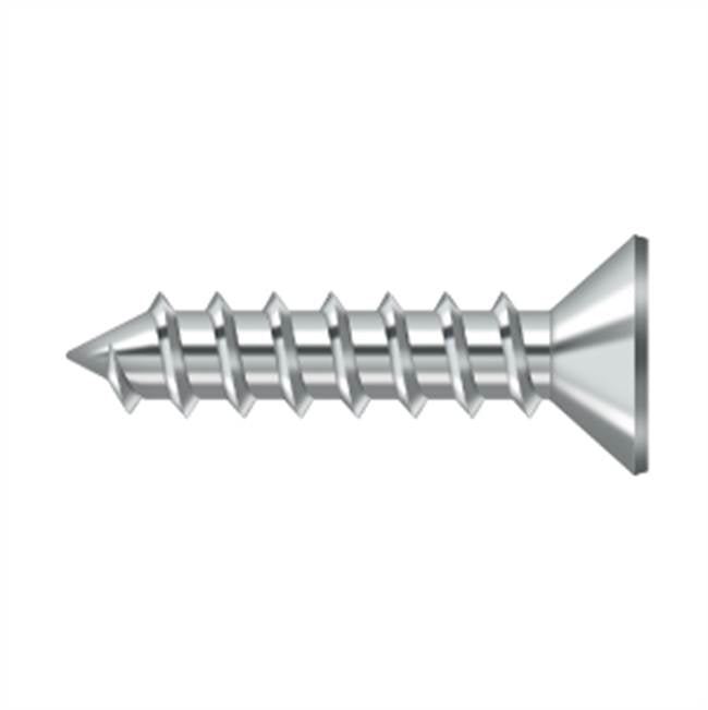 Deltana - Wood Screw, Steel, No.12 x 1'' - Polished Chrome