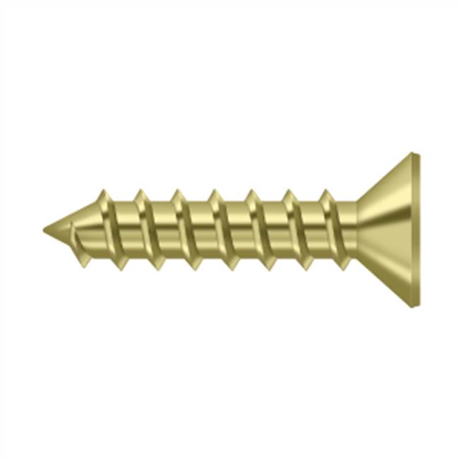 Deltana - Wood Screw, Steel, No.12 x 1'' - Polished Brass