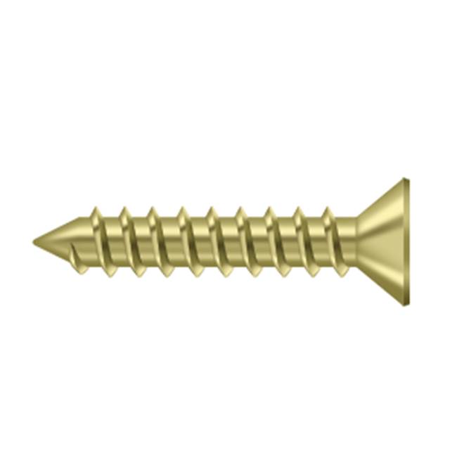 Deltana - Wood Screw, Steel, No.12 x 1-1/4'' - Polished Brass