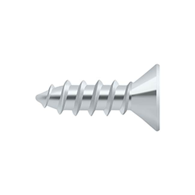 Deltana - Wood Screw, Steel, No.12 x 3/4'' - Polished Chrome