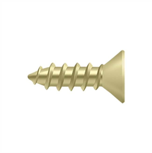 Deltana - Wood Screw, Steel, No.12 x 3/4'' - Polished Brass