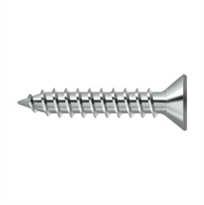 Deltana - Wood Screw, Steel, No.9 x 1'' - Polished Chrome