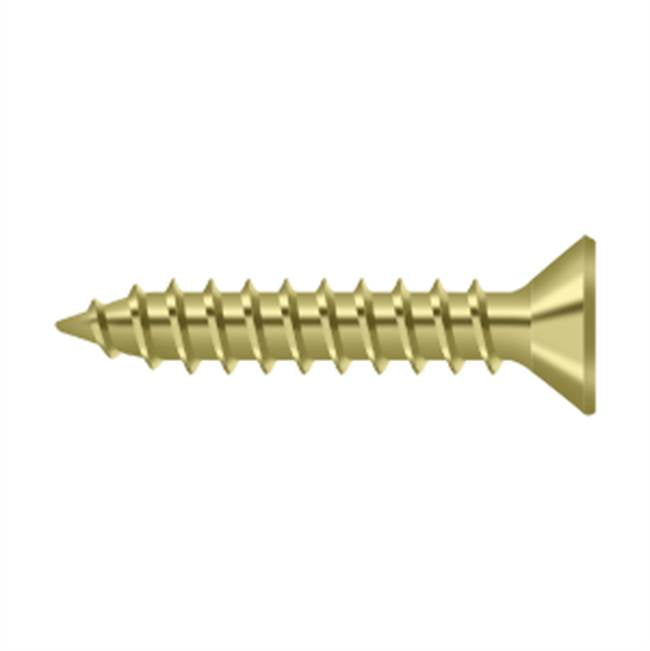 Deltana - Wood Screw, Steel, No.9 x 1'' - Polished Brass