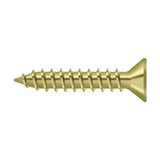 Deltana - Wood Screw, Steel, No.9 x 1'' - Polished Brass