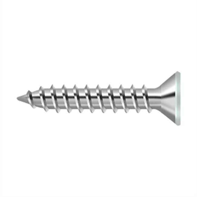 Deltana - Wood Screw, Steel, No.9 x 1'' - Prime Coat White