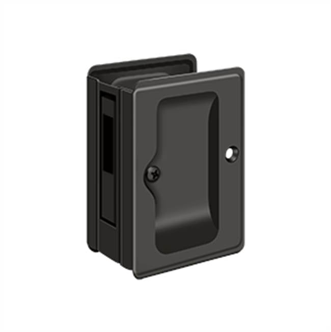 Deltana - HD Pocket Lock, Adjustable, 3-1/4'' x 2-1/4'' Sliding Door Receiver - Oil-rubbed Bronze