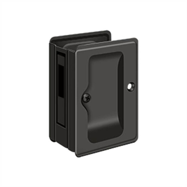 Deltana - HD Pocket Lock, Adjustable, 3-1/4'' x 2-1/4'' Sliding Door Receiver - Oil-rubbed Bronze