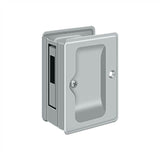 Deltana - HD Pocket Lock, Adjustable, 3-1/4'' x 2-1/4'' Sliding Door Receiver - Brushed Chrome