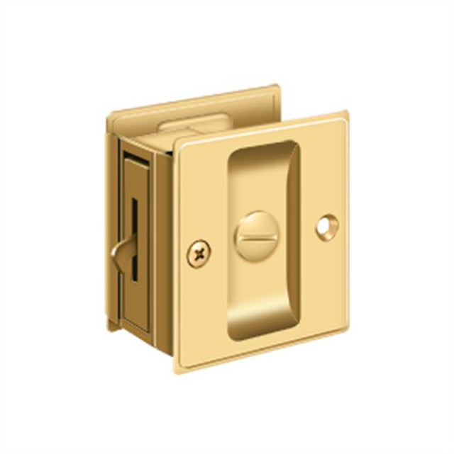 Deltana - Pocket Lock, 2-1/2'' x 2-3/4'' Privacy - PVD Polished Brass