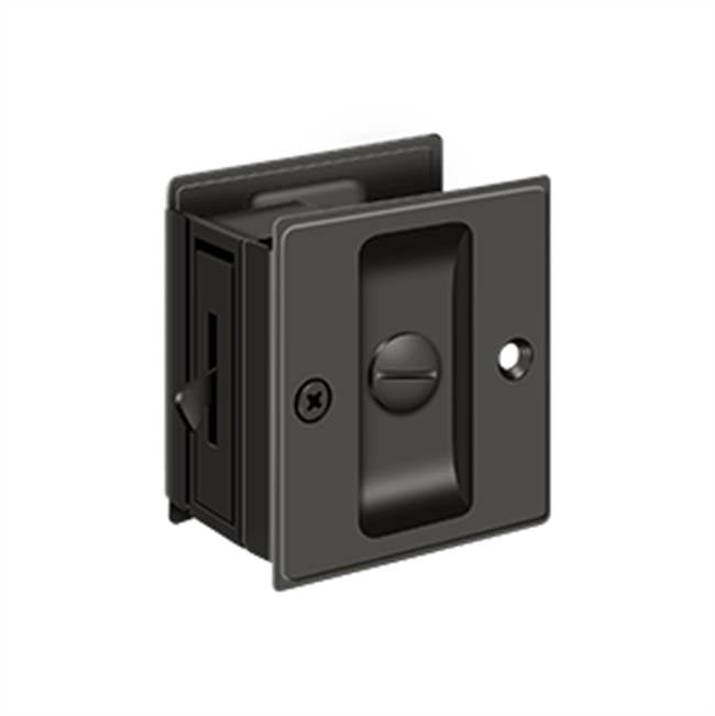Deltana - Pocket Lock, 2-1/2'' x 2-3/4'' Privacy - Oil-rubbed Bronze