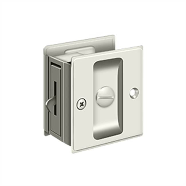 Deltana - Pocket Lock, 2-1/2'' x 2-3/4'' Privacy - Polished Nickel