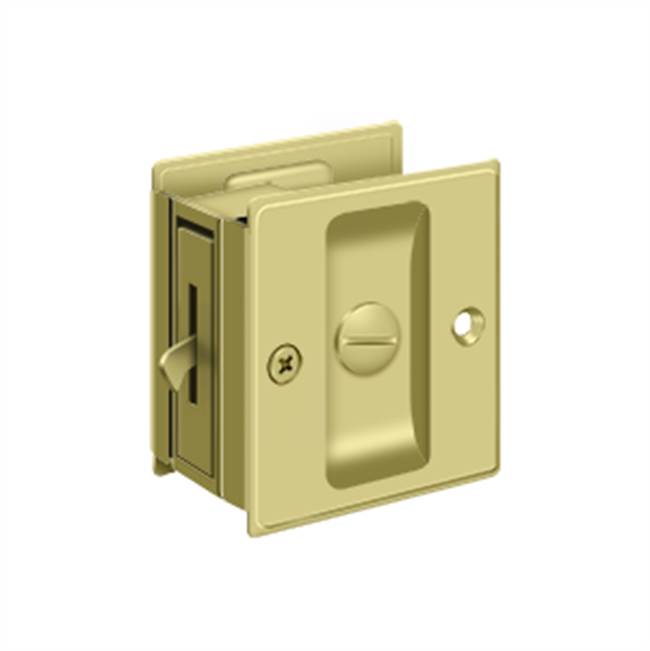 Deltana - Pocket Lock, 2-1/2'' x 2-3/4'' Privacy - Polished Brass
